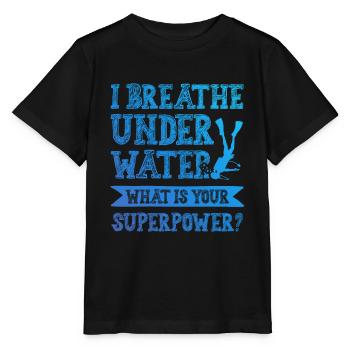 Diving Superpower - Stanley/Stella MINI CREATOR Kids’ T-Shirt - black - Front - Mikhail (115cm)