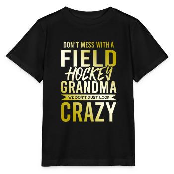 fieldhockey großmutter - Stanley/Stella Kinder T-Shirt MINI CREATOR  - Schwarz - Vorne - Mikhail (115cm)