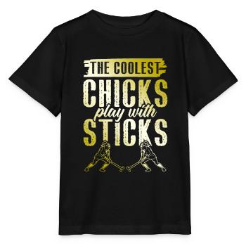 Feldhockey chicks - Stanley/Stella Kinder T-Shirt MINI CREATOR  - Schwarz - Vorne - Mikhail (115cm)
