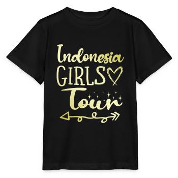 Tournée des filles en Indonésie - T-shirt bio MINI CREATOR Stanley/Stella Enfant - noir - Devant - Mikhail (115cm)