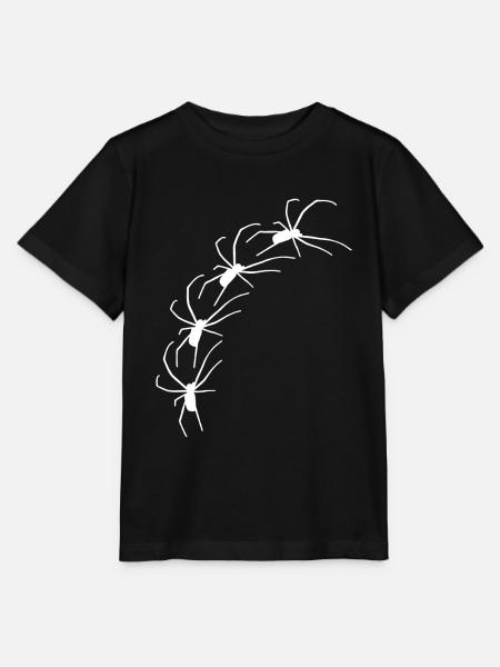 Große Spinnen krabbeln diagonal - Stanley/Stella Kinder T-Shirt MINI CREATOR - Schwarz