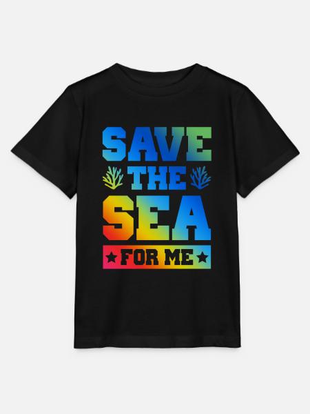save the sea - Stanley/Stella Kinder T-Shirt MINI CREATOR  - Schwarz
