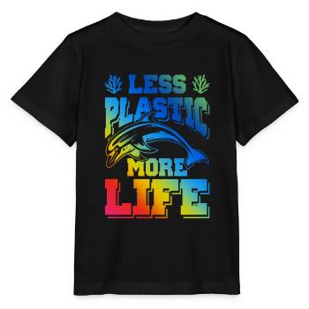 plastik save the ocean - Stanley/Stella Kinder T-Shirt MINI CREATOR  - Schwarz - Vorne - Mikhail (115cm)