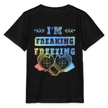 Kalt Winter Spruch - Stanley/Stella Kinder T-Shirt MINI CREATOR  - Schwarz - Vorne - Mikhail (115cm)