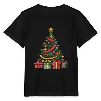 Tanne Xmas Weihnachten - Stanley/Stella Kinder T-Shirt MINI CREATOR  - Schwarz - Vorne - Mikhail (115cm)