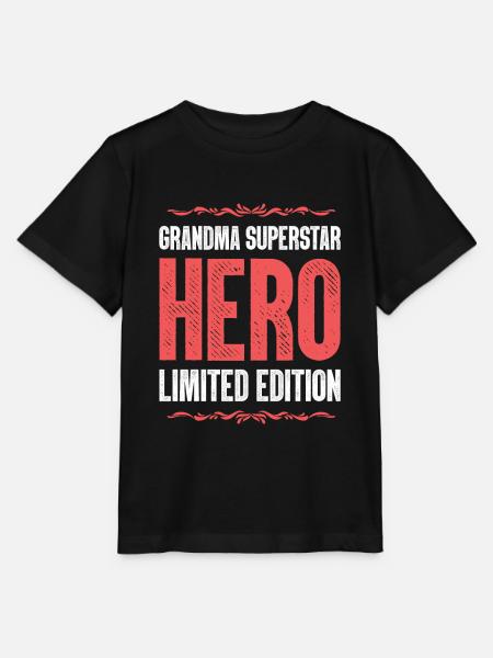 Beste Oma Heldin Spruch - Stanley/Stella Kinder T-Shirt MINI CREATOR  - Schwarz