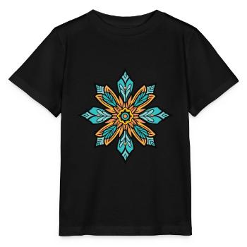 Frost Symbol Schnee Stern Winter - Stanley/Stella Kinder T-Shirt MINI CREATOR  - Schwarz - Vorne - Mikhail (115cm)