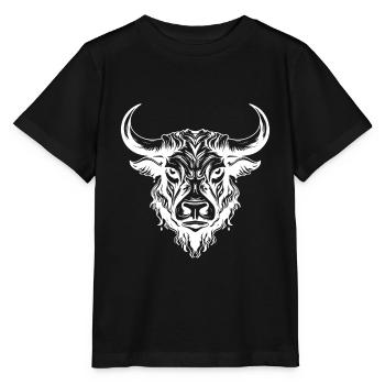Tête de taureau Taureau Taureau - T-shirt bio MINI CREATOR Stanley/Stella Enfant - noir - Devant - Mikhail (115cm)
