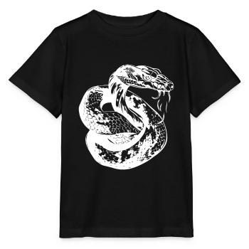 Schlange Tattoo Cobra - Stanley/Stella Kinder T-Shirt MINI CREATOR  - Schwarz - Vorne - Mikhail (115cm)