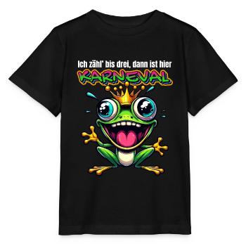 Carnaval Grenouille Grenouille Prince Cologne Alaaf Drôle - T-shirt bio MINI CREATOR Stanley/Stella Enfant - noir - Devant - Mikhail (115cm)