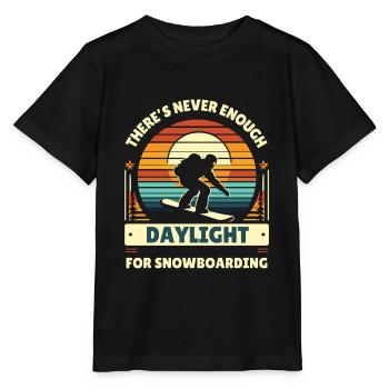 Snowboard Snowboarder Rétro Vacances d’hiver Cool - T-shirt bio MINI CREATOR Stanley/Stella Enfant - noir - Devant - Mikhail (115cm)