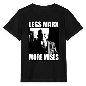 Moins de Marx Plus de Mises | Ludwig von Mises | Anarcho - T-shirt bio MINI CREATOR Stanley/Stella Enfant - noir - Devant - Mikhail (115cm)