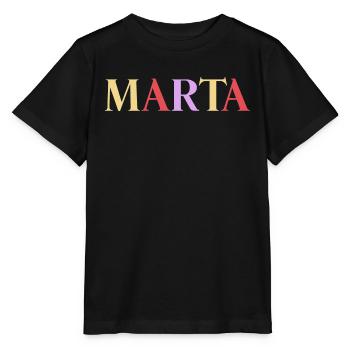 Name Spanierin Marta - Stanley/Stella Kinder T-Shirt MINI CREATOR  - Schwarz - Vorne - Mikhail (115cm)