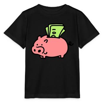 Tirelire - notes 3 - T-shirt bio MINI CREATOR Stanley/Stella Enfant - noir - Devant - Mikhail (115cm)