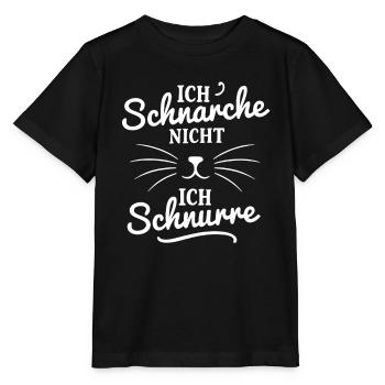 Ich schnarche nicht, ich schnurre - Schlafshirt - Stanley/Stella Kinder T-Shirt MINI CREATOR  - Schwarz - Vorne - Mikhail (115cm)