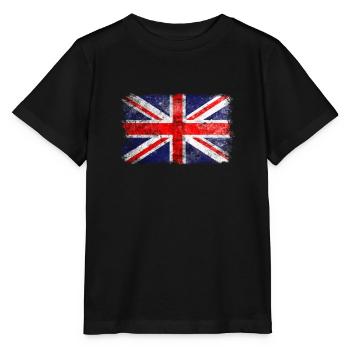 English Flag. Cool British Flag. British Roots - Stanley/Stella MINI CREATOR Kids’ T-Shirt - black - Front - Mikhail (115cm)