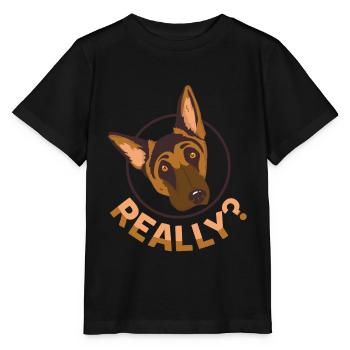 chien - T-shirt bio MINI CREATOR Stanley/Stella Enfant - noir - Devant - Mikhail (115cm)