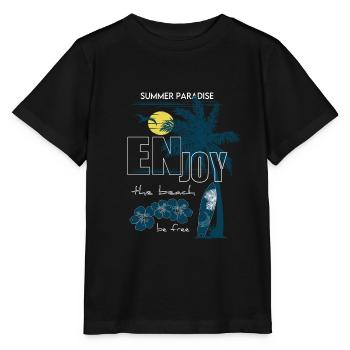 Paradis d’été Surf - T-shirt bio MINI CREATOR Stanley/Stella Enfant - noir - Devant - Mikhail (115cm)