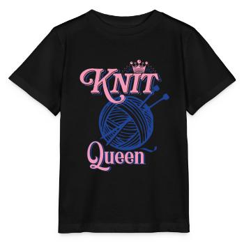 Stricken Häkeln Handarbeit Mama Oma - Stanley/Stella Kinder T-Shirt MINI CREATOR  - Schwarz - Vorne - Mikhail (115cm)