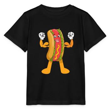 Hot Dog Bodybuilding Fitness Gym Cadeau - T-shirt bio MINI CREATOR Stanley/Stella Enfant - noir - Devant - Mikhail (115cm)