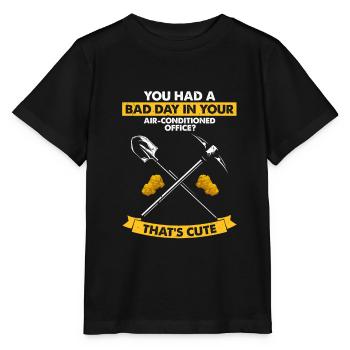 Gold Digger Gold Panning Gold Mining Designs - Stanley/Stella MINI CREATOR Kids’ T-Shirt - black - Front - Mikhail (115cm)