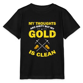 Gold Digger Gold Panning Gold Mining Designs - Stanley/Stella MINI CREATOR Kids’ T-Shirt - black - Front - Mikhail (115cm)