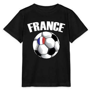 Frankreich Fußballfan - Stanley/Stella Kinder T-Shirt MINI CREATOR  - Schwarz - Vorne - Mikhail (115cm)