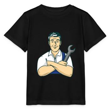 Mécanicien mécanicien - T-shirt bio MINI CREATOR Stanley/Stella Enfant - noir - Devant - Mikhail (115cm)
