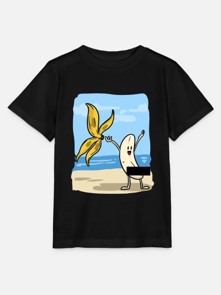 Summer Banana - Stanley/Stella Kinder T-Shirt MINI CREATOR  - Schwarz