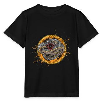 Cobra Schlange - Stanley/Stella Kinder T-Shirt MINI CREATOR  - Schwarz - Vorne - Mikhail (115cm)