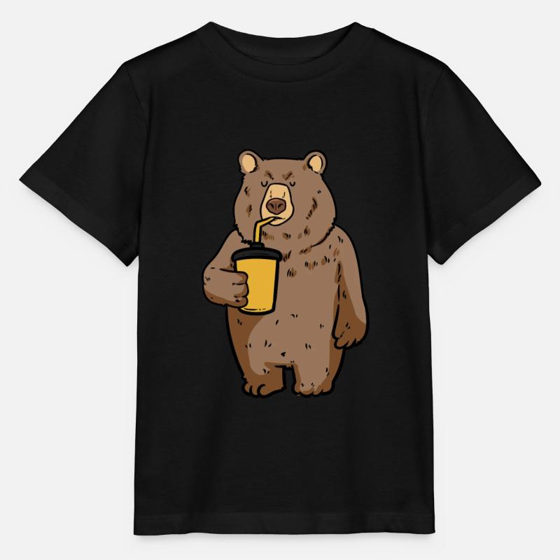 Ours assoiffé - T-shirt bio MINI CREATOR Stanley/Stella Enfant - noir