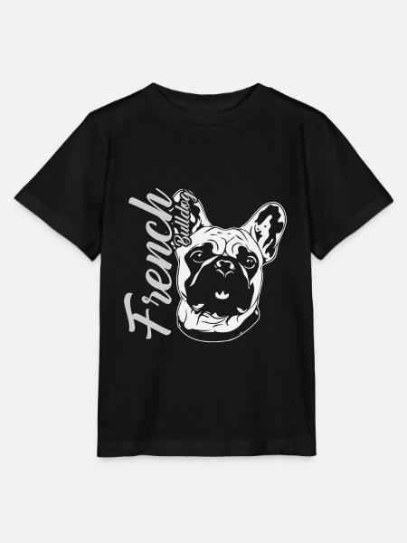 Bulldog français - Stanley/Stella T-shirt MINI CREATOR til børn - sort