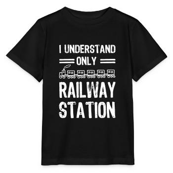 Ich Verstehe Nur Bahnhof Denglisch Geschenk - Stanley/Stella Kinder T-Shirt MINI CREATOR  - Schwarz - Vorne - Mikhail (115cm)
