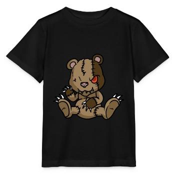 Horreur Teddy Bear Halloween - T-shirt bio MINI CREATOR Stanley/Stella Enfant - noir - Devant - Mikhail (115cm)