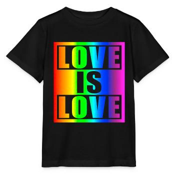 Love is love - Stanley/Stella Kinder T-Shirt MINI CREATOR  - Schwarz - Vorne - Mikhail (115cm)