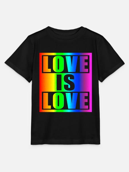 Love is love - Stanley/Stella Kinder T-Shirt MINI CREATOR - Schwarz