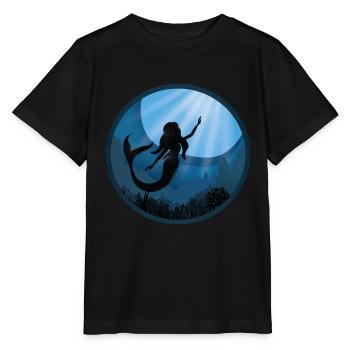 Mermaid Underwater - Stanley/Stella MINI CREATOR Kids’ T-Shirt - black - Front - Mikhail (115cm)