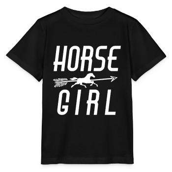 Horse Girl Horse Girl Gift - Stanley/Stella MINI CREATOR Kids’ T-Shirt - black - Front - Mikhail (115cm)