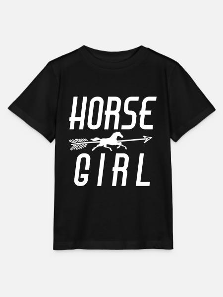 Paard Meisje Paard Meisje Gift - Stanley/Stella T-shirt MINI CREATOR til børn - sort