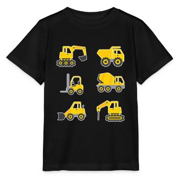 Excavator operator - Stanley/Stella MINI CREATOR Kids’ T-Shirt - black - Front - Mikhail (115cm)