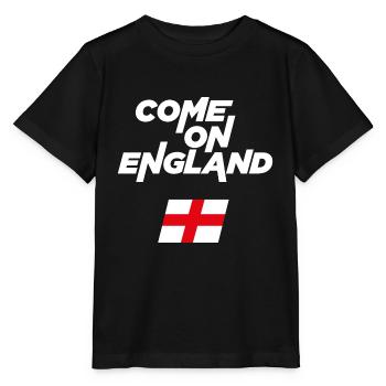 Come on England - Stanley/Stella MINI CREATOR Kids’ T-Shirt - black - Front - Mikhail (115cm)