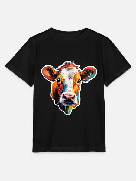 Rind bunt - Stanley/Stella Kinder T-Shirt MINI CREATOR  - Schwarz