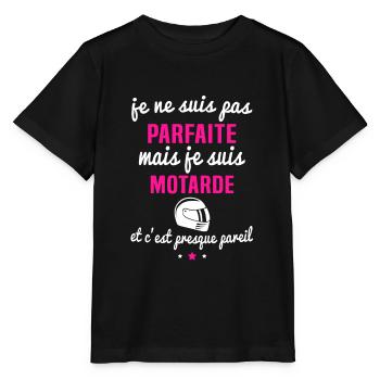 I'm not perfect but I'm a biker - Stanley/Stella MINI CREATOR Kids’ T-Shirt - black - Front - Mikhail (115cm)