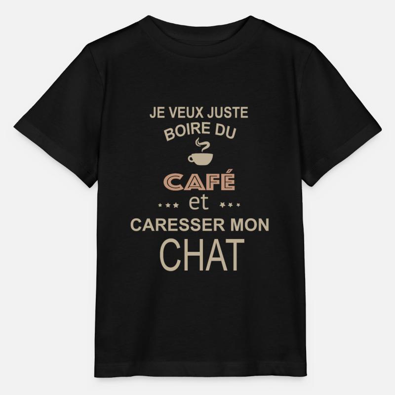 Humour chat - T-shirt bio MINI CREATOR Stanley/Stella Enfant - noir