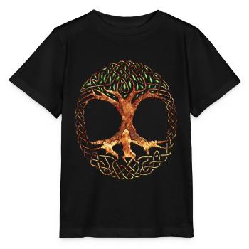 Yggdrasil World Tree World Ash Nordic - Stanley/Stella MINI CREATOR Kids’ T-Shirt - black - Front - Mikhail (115cm)