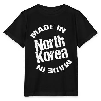 Hergestellt in Nordkorea blc - Stanley/Stella Kinder T-Shirt MINI CREATOR  - Schwarz - Vorne - Mikhail (115cm)