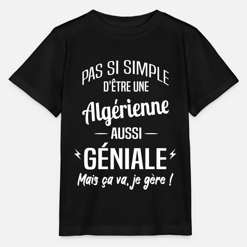 Algérienne - T-shirt bio MINI CREATOR Stanley/Stella Enfant - noir