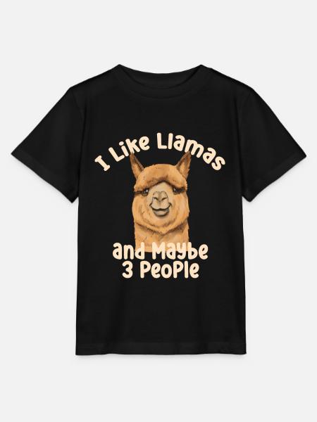 Lama - Stanley/Stella Kinder T-Shirt MINI CREATOR - Schwarz