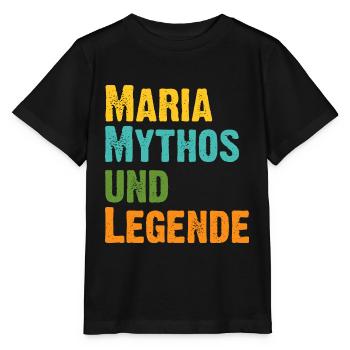 Mythos Maria die Legende Vorname Maria - Stanley/Stella Kinder T-Shirt MINI CREATOR  - Schwarz - Vorne - Mikhail (115cm)