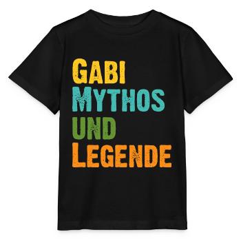 Gabi, die Frau der Mythos die Legende Geburtstag - Stanley/Stella Kinder T-Shirt MINI CREATOR  - Schwarz - Vorne - Mikhail (115cm)